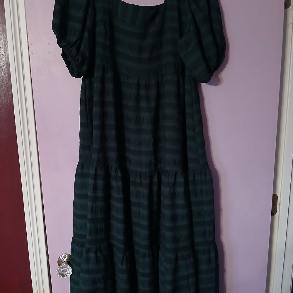 Mikarose Dark Green and Black Dress